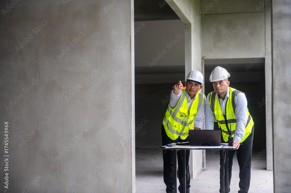 Internal structural inspection of buildings by engineer and architect ...