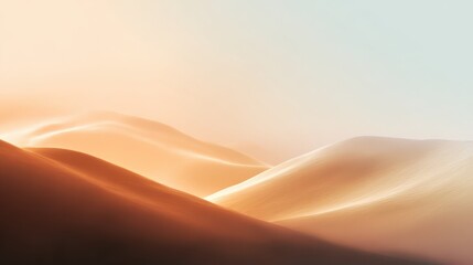 Wall Mural - Serene Abstract Gradient Background with Soft Blurry Dunes