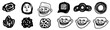 © Riya - Humorous Trollface Meme Collection of Whimsical Internet Culture Expressions, Perfect for Social Media Commentary and Online Discourse – Graphic Design Elements in Black and White for Digital Pranks,