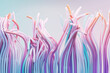 © Rendara Studio - 3D soft pastel tendrils intertwining in bright minimal background