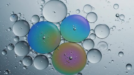 Wall Mural - blue light reflection pattern of water drops on a glass texture