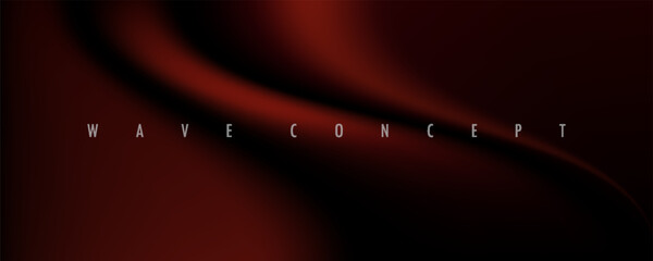 Wall Mural - Vector red line background curve element with white space for text and message design, overlapping layers, vector