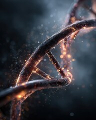Wall Mural - Abstract Stylized Representation of DNA Double Helix Structure