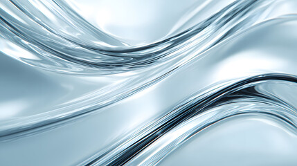 Wall Mural - Flowing abstract water patterns in shimmering blue tones, creating a serene and tranquil atmosphere.