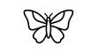 © Alamin - Simple Butterfly Outline Icon – Minimal Line Art Insect Symbol Vector Illustration
