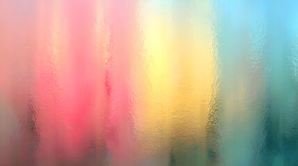 Wall Mural - A vibrant abstract display of colors blending through frosted glass, creating a dreamy and harmonious atmosphere.