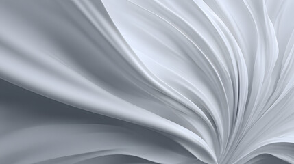 Wall Mural - Soft, flowing white fabric creates an elegant and serene atmosphere in this abstract image.