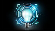 © chakisatelier - Futuristic Light Bulb with Digital Interface Representing Innovation and Smart Technology Concept