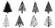 © legolaska - Hand drawn decorative christmas trees