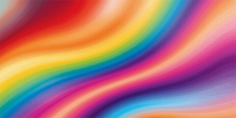Wall Mural - Abstract bright rainbow colorful wave pattern illustration background design