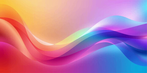 Wall Mural - Abstract colorful wave background: smooth pink and blue flowing line patterns in a futuristic light design for modern wallpaper illustration