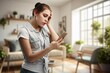 © BillionPhotos.com - young happy woman using smartphone at home