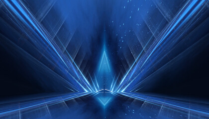 Wall Mural - Abstract futuristic neon background, glow, light reflection.