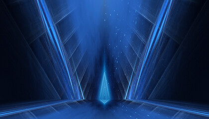 Wall Mural - Abstract futuristic neon background, glow, light reflection.