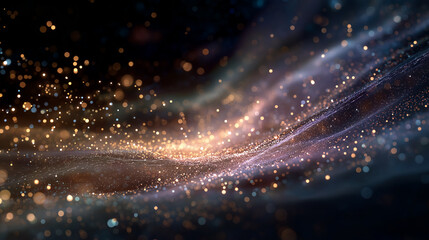 Wall Mural - Cosmic Dust: A mesmerizing swirl of luminous particles dances in the vast expanse of space, a breathtaking display of celestial beauty and wonder. 