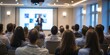 © VistaVisions - Audience Watching a Presentation. Defocused Blurred Presenter During Conference Meeting