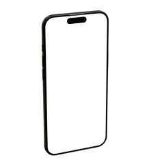 Smartphone mockup slim air black frame, mobile phone air mockup isolated on transparent background, screen empty space, high resolution 8k 4k.