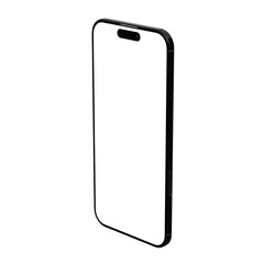 Screen empty space, high resolution 8k 4k, smartphone mockup slim air black frame, mobile phone air mockup isolated on transparent background