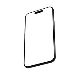Screen empty space, high resolution 8k 4k, smartphone mockup slim air black frame, mobile phone air mockup isolated on transparent background