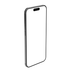 Mobile phone air mockup isolated on transparent background, high resolution 8k 4k, smartphone mockup slim air black frame, screen empty space