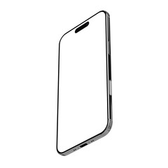 High resolution 8k 4k, screen empty space, smartphone mockup slim air black frame, mobile phone air mockup isolated on transparent background.