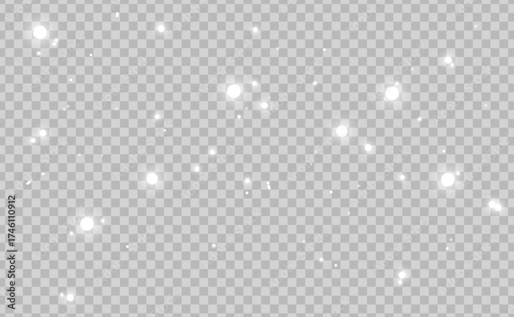 Sparkling glitter particles falling seamlessly overlay effect for ...