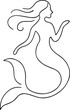 © Shirin - A minimalist continuous one line drawing of a mermaid