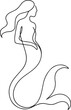 © Shirin - A minimalist continuous one line drawing of a mermaid