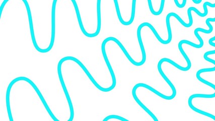 Wall Mural - Animated blue decorative wavy lines is drawn. Linear background. Looped video. Vector illustration isolated on white background.
