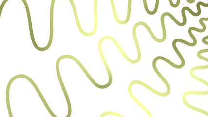 Wall Mural - Animated golden decorative wavy lines is drawn. Linear background. Looped video. Vector illustration isolated on white background.