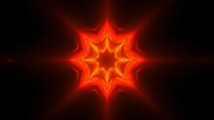 Wall Mural - Geometric abstract fire patterns pulsating energetically, a seamlessly looping video glow, high-tech, vibrant