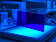 © Beautiful Korea - 자외선이 조사되는 실험실에서 투명 고분자 필름을 실험하는 모습-Experimenting with transparent polymer films in a laboratory under ultraviolet light