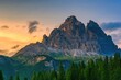 © Cavan Images - Lake Antorno reflecting Tre Cime di Lavaredo peaks in Dolomites