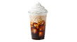 © Emma - Isolated iced coffee with whipped cream served in plastic cup, delicious cold drink treat