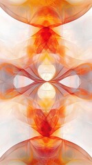 Wall Mural - The image is a colorful abstract painting with a lot of red and orange tones