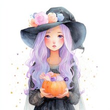 Vintage Lavender Autumn Girl Art Free Stock Photo - Public Domain Pictures