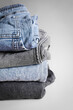 © Wladimir Losowski - denim on a simple background, jeans texture, jeans flatlay