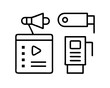 © Lana - Icon showing video marketing elements