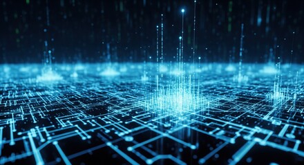 Abstract digital technology background, artificial intelligence
