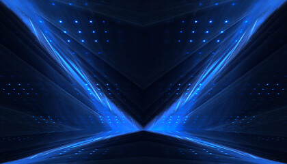 Wall Mural - Abstract futuristic neon background, glow, light reflection.