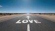 © hai - A long straight road stretches into the distance under a clear blue sky,
