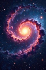 Wall Mural - Stunning high-resolution image of a spiral galaxy, swirling arms of stars and gas, cosmic dust clouds, deep space exploration, celestial wonder , universe, discovery