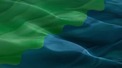 Wall Mural - Seamlessly looping video showing undulating green and teal organic wave patterns smoothly morphing and flowing like soft fabric abstract, calm, ripple