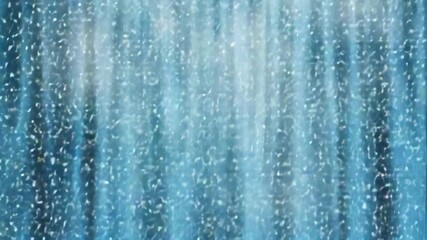 Wall Mural - Vivid, blurred light in shades of blue and white, creating an abstract impression.