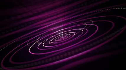 Wall Mural - Purple spiral rings seamless motion animation  
