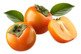 persimmon isolated on transparent cutout background