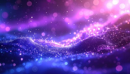 Wall Mural - Abstract background of dark blue space with twinkling stars and a purple nebula 