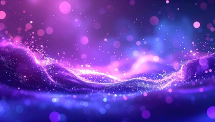 Wall Mural - Abstract background of dark blue space with twinkling stars and a purple nebula 