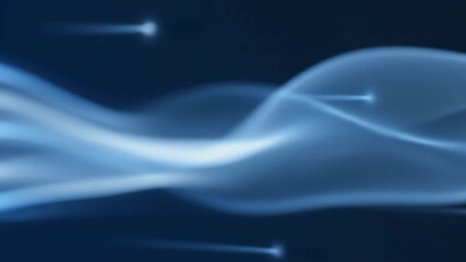 Wall Mural - Abstract Light Trails on Dark Blue - An abstract video showing flowing light trails against a dark blue background, creating a sense of movement and energy.
