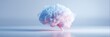 © Anat art - Creative Digital Representation of a Cloud Resembling a Brain in Soft Pastel Colors for Artistic Expression and Inspiration